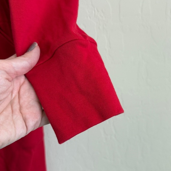 PajamaGram Footie Pajama Women Small Red Cotton Drop Seat One Piece Onesie - Picture 6 of 10